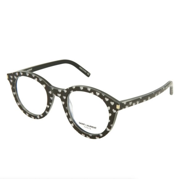 Saint Laurent Black Heart Round Blue Light Glasses! - Picture 1 of 4